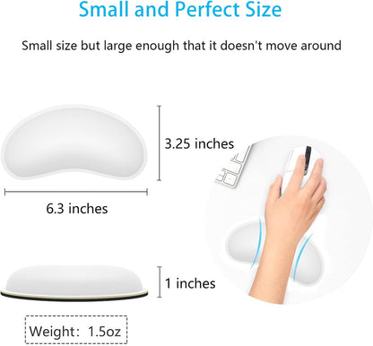 Dapesuom Keyboard Wrist Rest Set, Cute PU Leather Wrist Cushion for Computer Keyboard and Mousepad, Memory Foam Mouse Pad Rests Support with Non-Slip Base for Typing Pain Relief Laptop, Colonial White