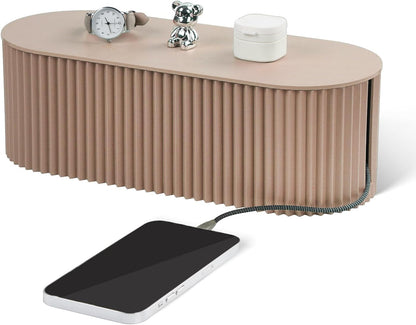 Large Cable Organizer Box for Power Strips, Surge Protectors, Chargers, TV Computer Wires - White