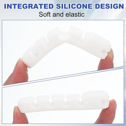 5Pcs 35mm Cable Clip 2 Holes Silicone Wire Holder Cord Organizer Adhesive Cable Keeper for Home Office Desk Fitting, White