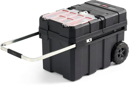 Keter Stack-n-Roll Two Drawer Tool Box for Small Parts and Power Tool Accessories, Fits Keter Modular Tool Storage System