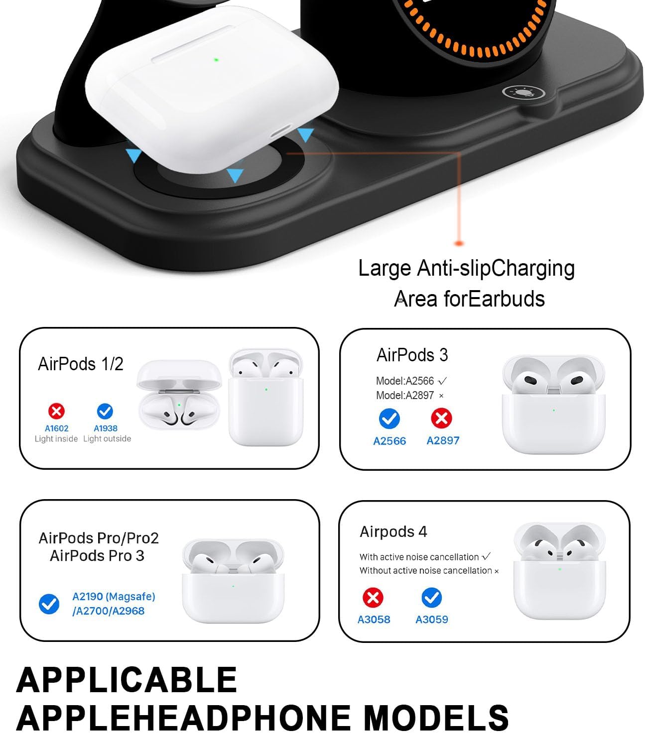 Wireless Charging Station with Clock,6-in-1 Charging Stand for Multiple Devices for iPhone 17 16 15 14 13 12 Pro Max, Apple Watch, Airpods, Bluetooth Speaker + RGB Light