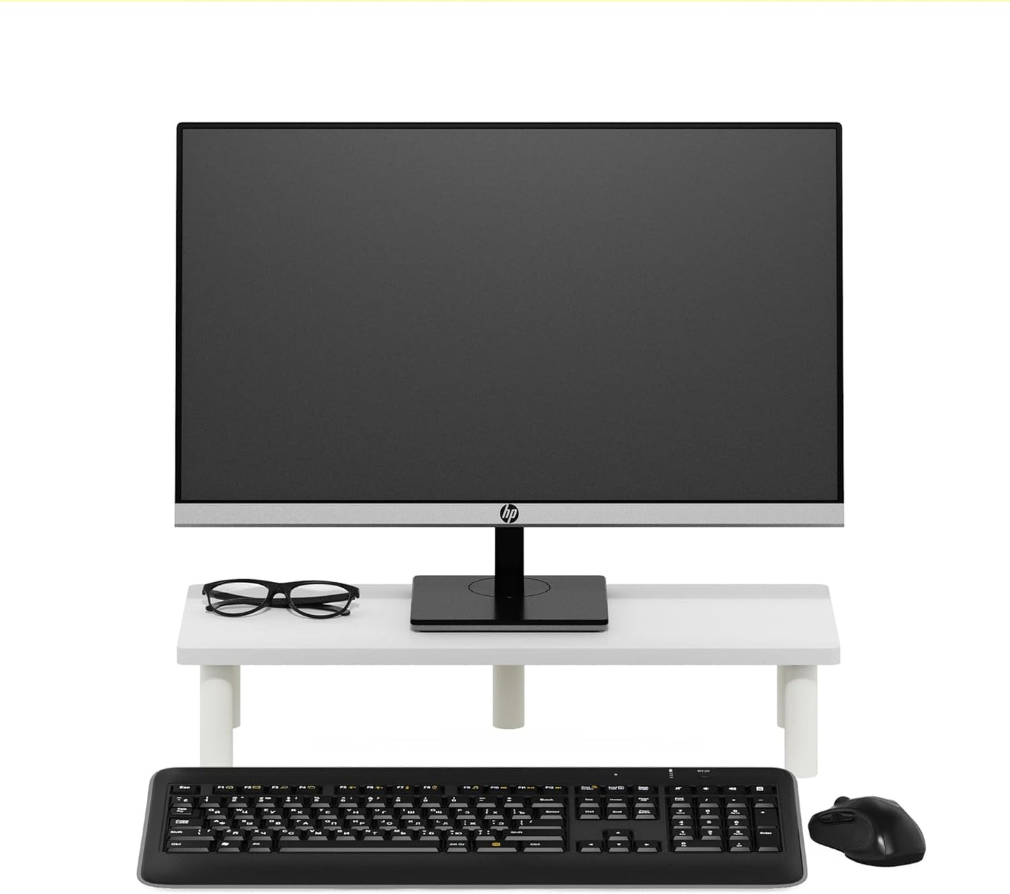 Furinno Turn-N-Tube Corner Monitor Riser Stand with Stainless Steel Tubes, Americano