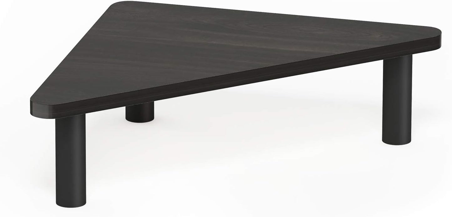 Furinno Turn-N-Tube Corner Monitor Riser Stand with Stainless Steel Tubes, Americano