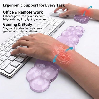 Ultimate Cute Ergonomic Wrist Rest – Instant Relief, Cloud-Like Comfort, Premium Silicone & TPU, Ultra-Soft, Durable, Gift-Boxed for Office, Study, Gaming & More