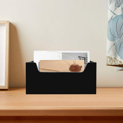 Mail Holder for Table, Acrylic Letter Holder Box for Desk or Wall Mount, Mail Organizer Countertop, Clear