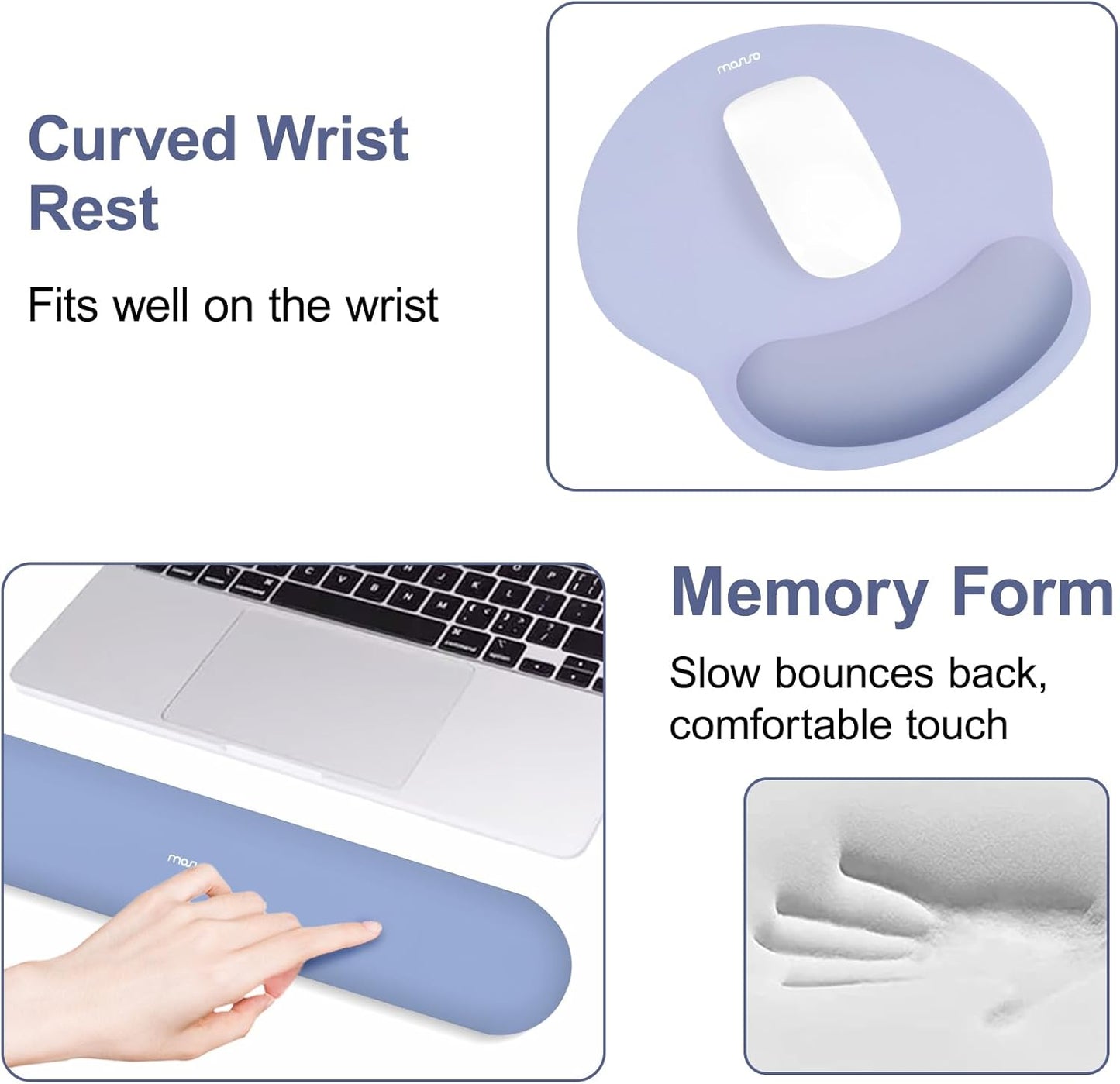 MOSISO Wrist Rest Support for Mouse Pad&Keyboard Set, Circle Curved Ergonomic Mousepad&Coaster Non-Slip Base Home/Office Pain Relief&Easy Typing Pad with Soft Cloth&Silicone Lining, Antique Green