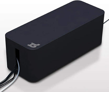 Bluelounge CableBox Mini Cable Management with Small Surge Protector, Black (CBM-BL)
