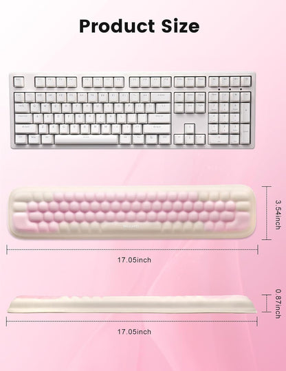 Meatanty Keyboard and Mouse Wrist Rest Set, Computer Wrist Pad Support, Ergonomic Keypad Hand Rest Combo, Memory Foam Typing Desk Accessory Carpal Tunnel Cushion, Laptop Office Home School Women Cute