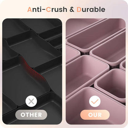 【Military Grade】A-LuGei Drawer Organizer, 【𝟱𝗦𝗶𝘇𝗲】 Makeup organizer, 【Holds 177 Items】 Bathroom Organizers and Storage, Organization and Storage, Desk Drawer Organizer for Bathroom Vanity