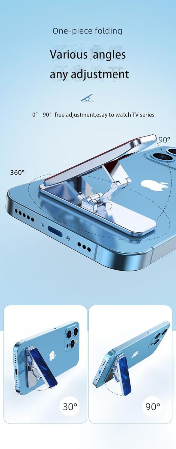 Phone Kickstand,Cell Phone Stand，Vertical and Horizontal Stand,360° rotatable,Works for iPhone 16/16 Plus/16 Pro/16 Pro Max, iPhone 15/14/13 Series, Samsung, and More(Black)
