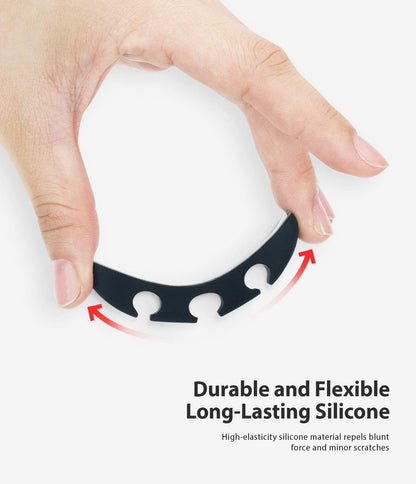 Ringke Silicone Cable Organizer for Cable Management, Durable Flexible Cord Organizer, Powerful Adhesive Cable Clips - 4 Pack