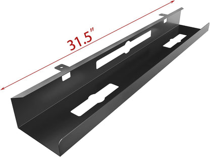 AIMEZO 31.5Inch Heavy Duty Steel Cable Management Tray - Under Desk Wire Management Organizer Computer Cord Raceway