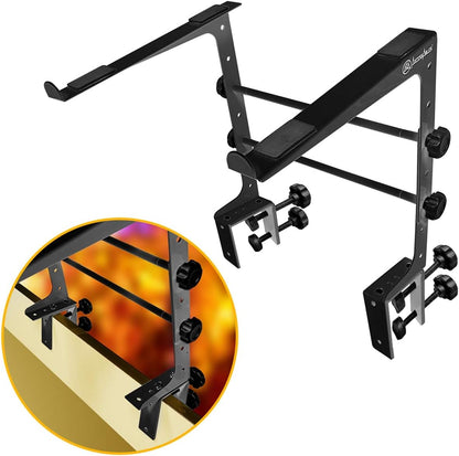 AXA AXCESSABLES DJ Laptop Stand with Travel Bag | Portable Foldable Aluminum Laptop Stand for Laptops up to 15 inches and 20lbs | No Assembly Required, Includes Carrying Bag