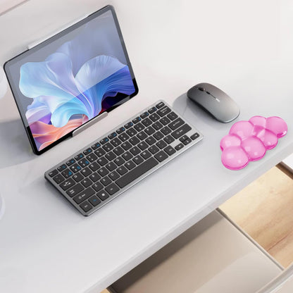Gel Cloud Keyboard and Mouse Wrist Rest, Cute Wrist Support and Arm Support Keyboard Rest for Keyboard and Mouse Typing Pain Relief，Suitable for Office/Computer/Laptop/Gaming (Pink)