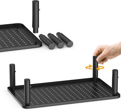 suptek Computer Monitor Stand Riser,Monitor Riser for Laptop, Printer, Notebook and All Flat Screen TV Display with Vented Platform,3 Height Adjustable Laptop Riser,1 Pack,Black(MST003)