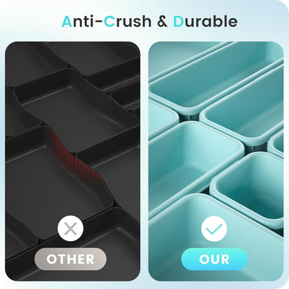 【Military Grade】A-LuGei Drawer Organizer, 【𝟱𝗦𝗶𝘇𝗲】 Makeup organizer, 【Holds 177 Items】 Bathroom Organizers and Storage, Organization and Storage, Desk Drawer Organizer for Bathroom Vanity