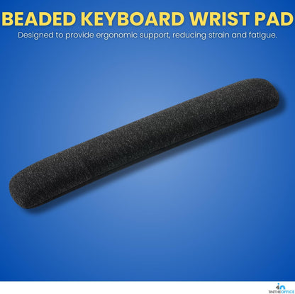 1InTheOffice Beaded Keyboard Wrist Rest Pad, Black/Gray