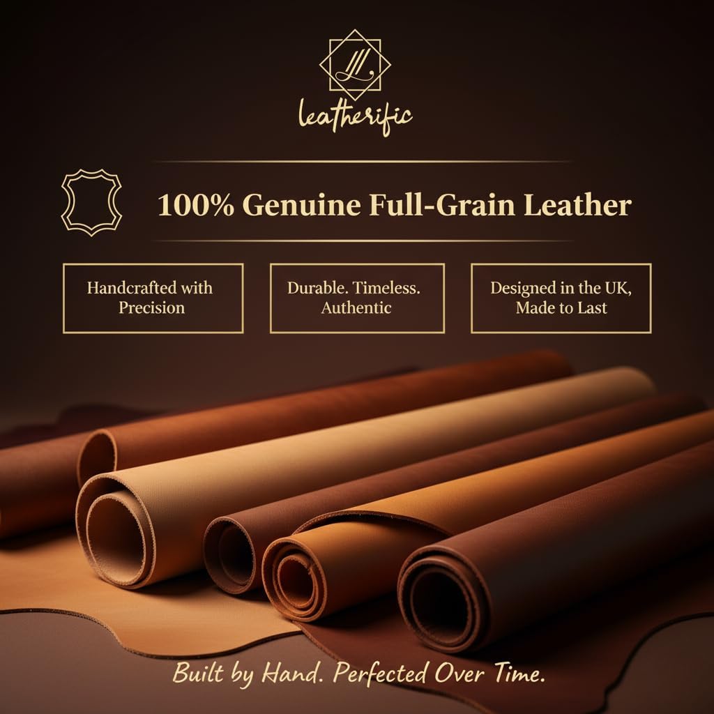 Luxe Genuine Leather Valet Chronicle Tray | Premium Handmade Multipurpose Catchall Tray, Coin Watch Key Trinket Dish for Home Office Desk, Nightstand Entryway (Russet, 11 x 9 x 1.5)