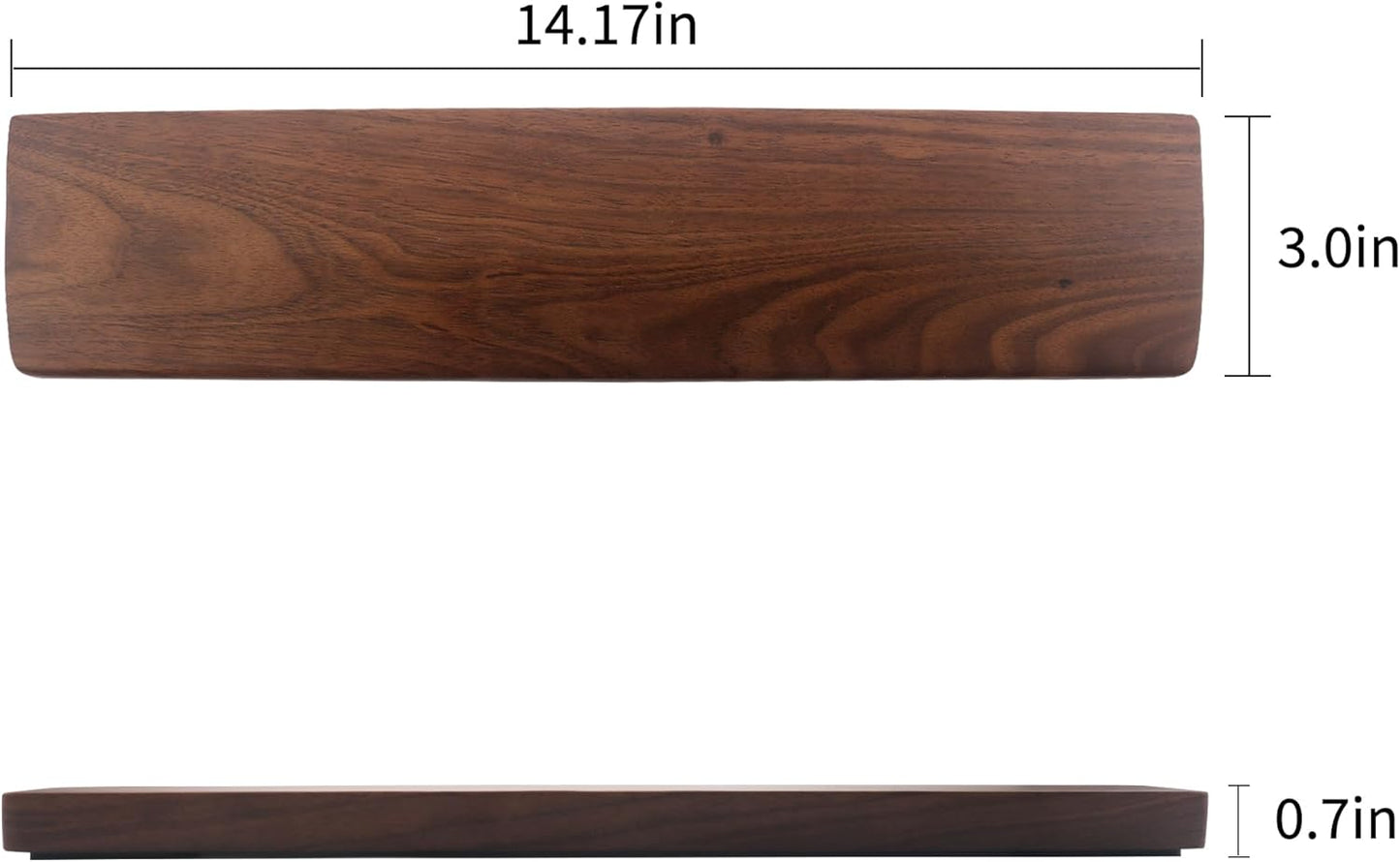 75 Keys Keyboard Wrist Rest - Ergonomic Walnut Wood Palm Rest for Mechanical Keyboard, Non-Slip, Comfortable Typing and Gaming (75 Keys)
