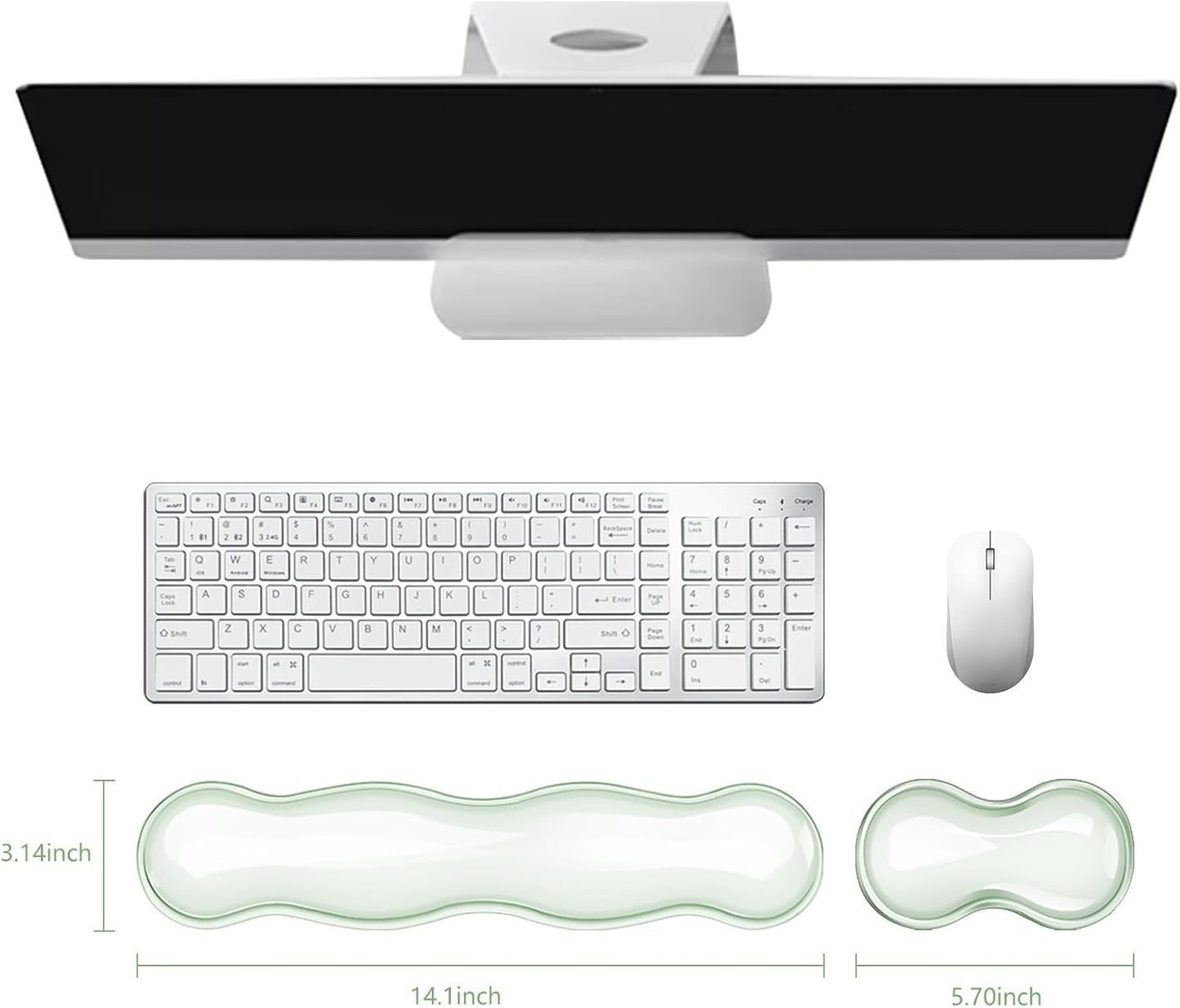 Gel Cloud Keyboard and Mouse Wrist Rest, Cute Wrist Support and Arm Support Keyboard Rest for Keyboard and Mouse Typing Pain Relief，Suitable for Office/Computer/Laptop/Gaming (Pink)