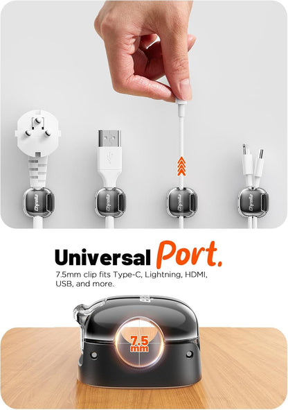Cable Clips,8 Pack Cord Holder Cord Organizer [1s Lock & Strongest Adhesive] Spring Cord Clips Phone Charger Wire Desk Cable Management Nightstand Home Office School Decor Women Cute Desk Accessories