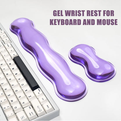 Clear Gel Wrist Rest for Keyboard and Mouse, Green Silicone Mouse Wrist Rest Set, Cute Ergonomic Wrist Rest for Keyboard 60%/75%(Green)