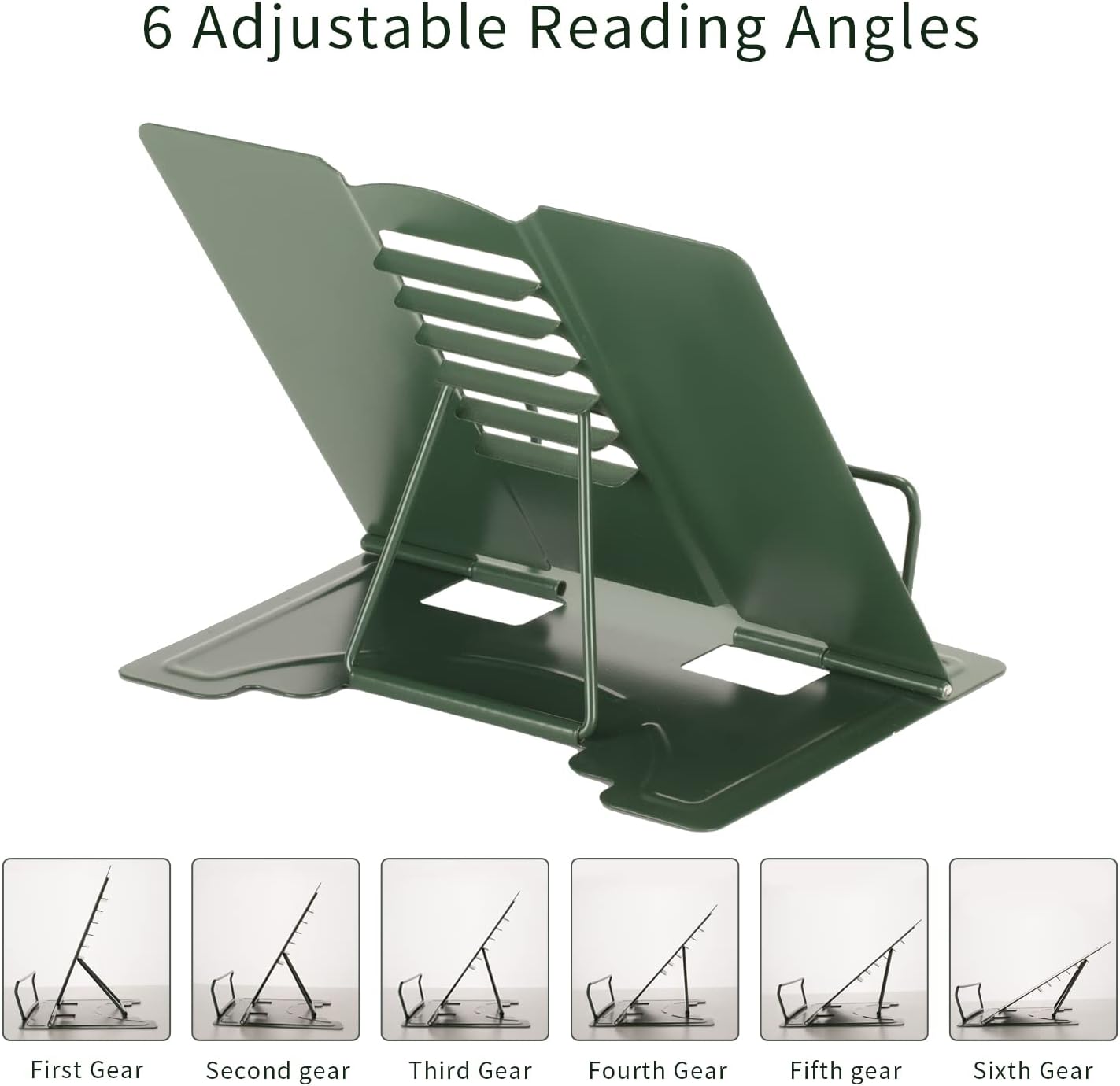 Camelmother Metal Book Holder Adjustable Book Stand for Reading