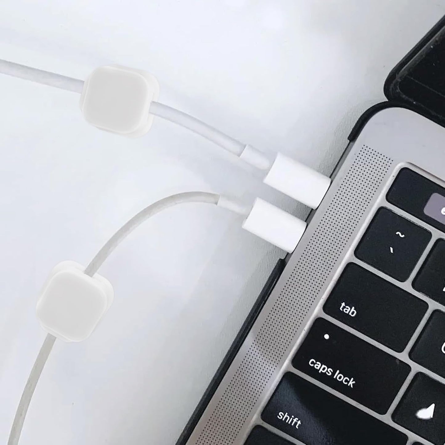 6 Pack Magnetic Cable Clips for Phone, USB, HDMI Cables, with Adhesive Organizer for Desk, Home Office, Nightstand, Car, Wall
