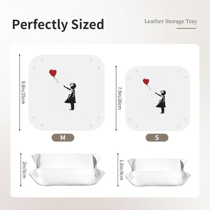 Retro Video Game Pattern Leather Vanity Tray Desktop Storage Organizer, Decorative Catchall Perfume Tray, Bathroom Valet Tray,Nightstand Caddy Holder for Keys Phone Wallet Coin Jewelry, S