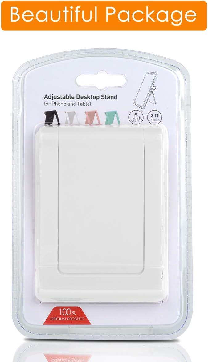 Cell Phone Stand Holder Multi-Angle Adjustable Phone Desk Stand Tablet Holder for iPhone 17 16 15 14 13 12 11 Pro Max XS XR 8 Plus 6 7 Galaxy S22 S21 S20 S10 S9 Edge Android Smartphone
