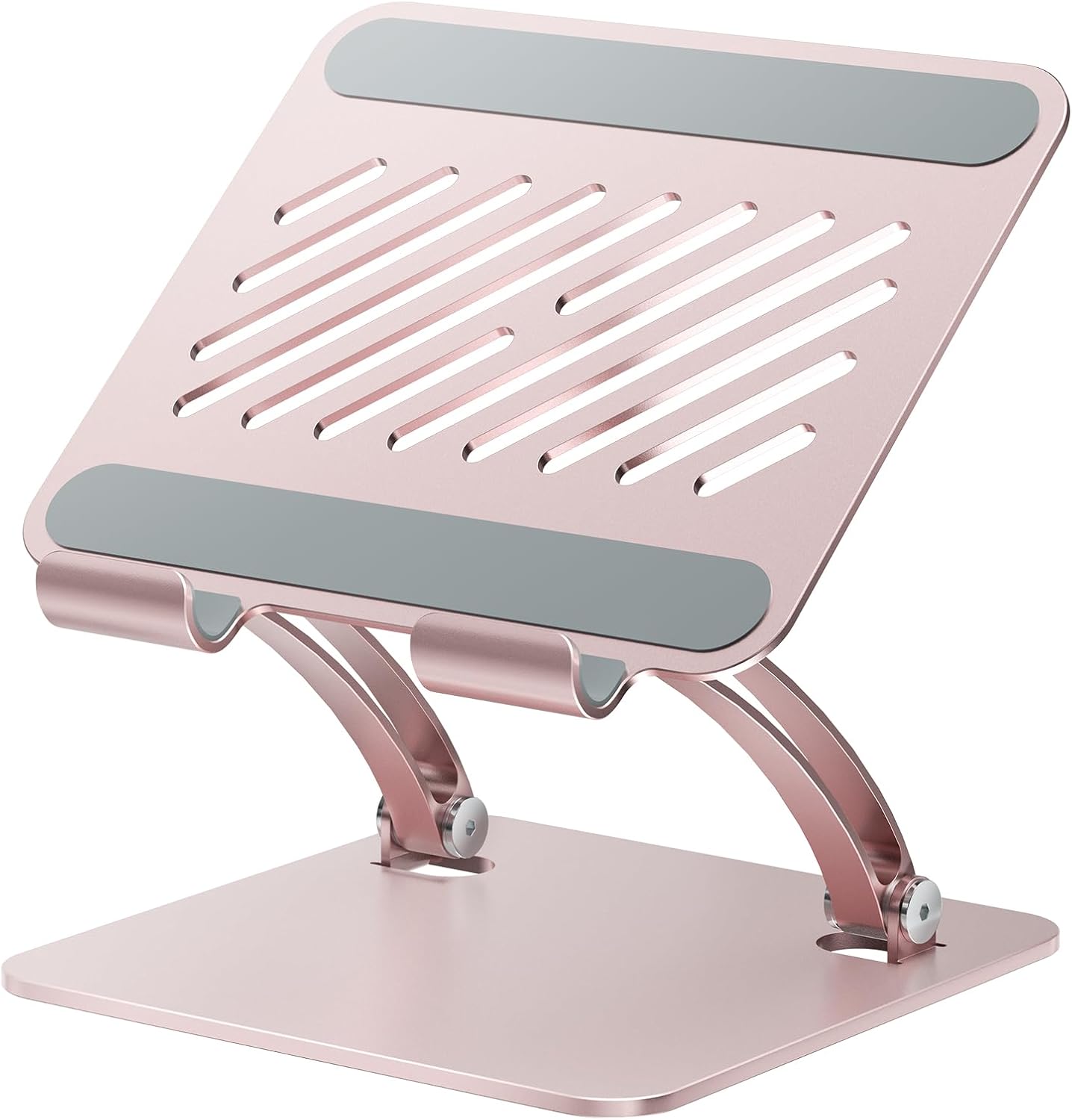 tounee Tablet Holder Stand, Dual Rod Adjustable Aluminum Desktop Stand, Compatible with 4.7-16.9" iPads, Surface Tablets, Portable Monitors, Kindle & More (Gray)