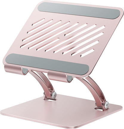 tounee Tablet Holder Stand, Dual Rod Adjustable Aluminum Desktop Stand, Compatible with 4.7-16.9" iPads, Surface Tablets, Portable Monitors, Kindle & More (Gray)