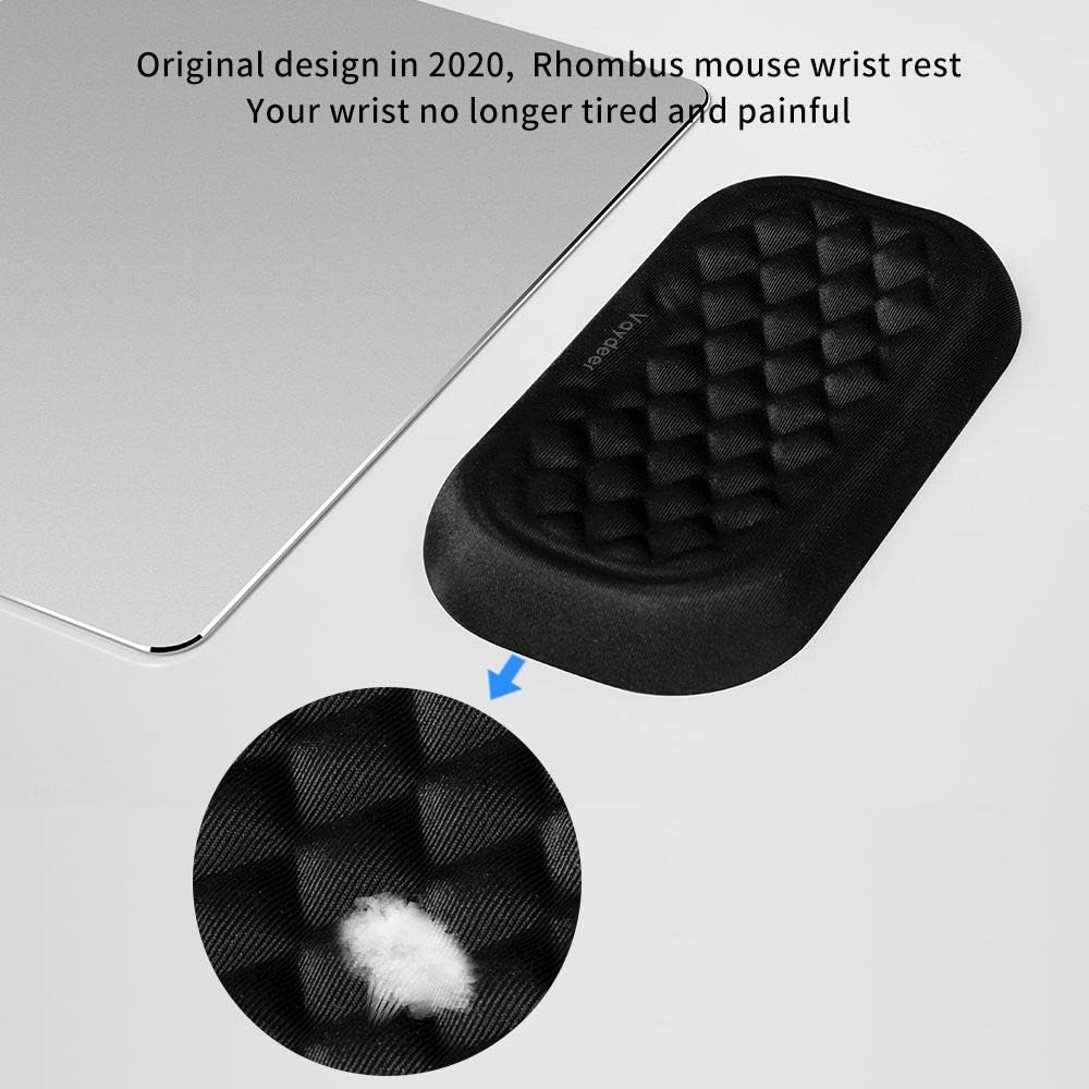 Vaydeer 60%-75% Keyboard Wrist Rest, Memory Foam Hand Rest Support Pad Padded for Office, Computer, Laptop, Mac Typing and Wrist Pain Relief and Repair(14.17inch,Black)