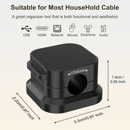 10 Pack Cord Organizer Holder, Magnetic Cable Organizers USB Cable Holder Wire Organizer Cord Clips