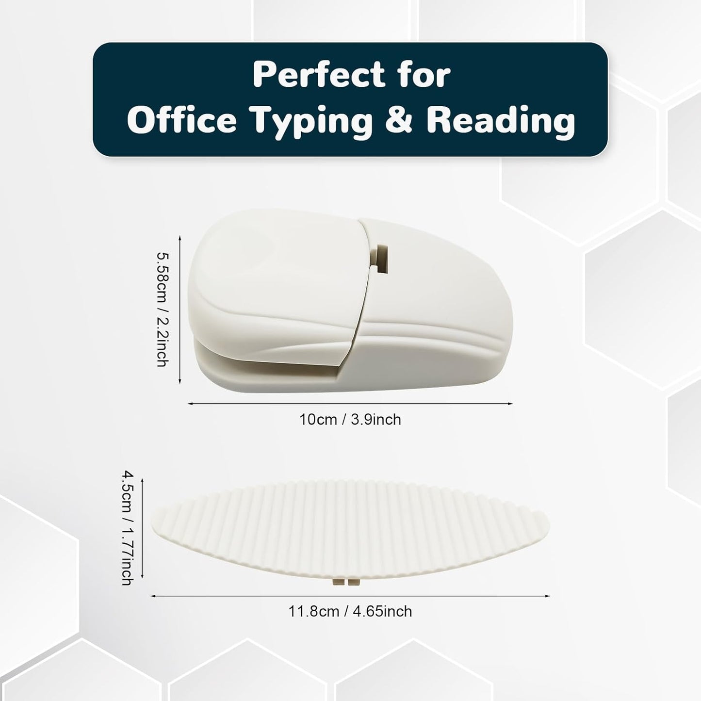 Plastic Document Holder for Typing, Portable Paper Stand with Non-Slip Base for A4 Paper, Compact Reading Clip Holder for Office Desk, Computer, Bank - White
