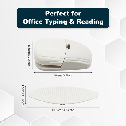 Plastic Document Holder for Typing, Portable Paper Stand with Non-Slip Base for A4 Paper, Compact Reading Clip Holder for Office Desk, Computer, Bank - White