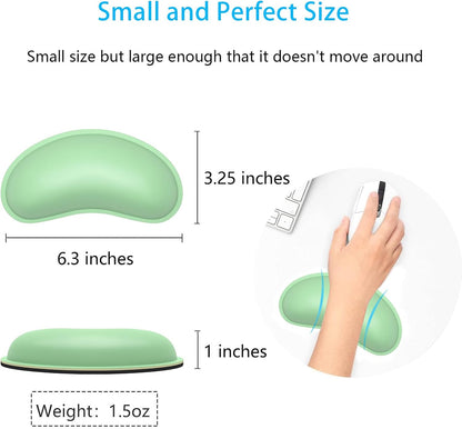 Dapesuom Keyboard Wrist Rest Set, Cute PU Leather Wrist Cushion for Computer Keyboard and Mousepad, Memory Foam Mouse Pad Rests Support with Non-Slip Base for Typing Pain Relief Laptop, Colonial White