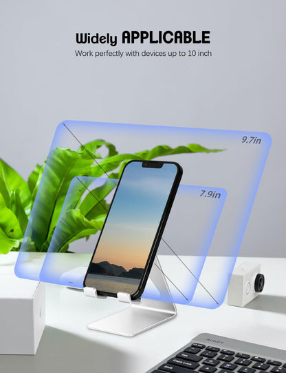 Aoviho Desk Cell Phone Stand Phone Holder, Aluminum Phone Cradle Dock for iPhone17 16 15 14 13 12 pro Mini 11 X Xs max 8 7 6 6s Plus SE Samsung All Smart Phones, Rose Gold