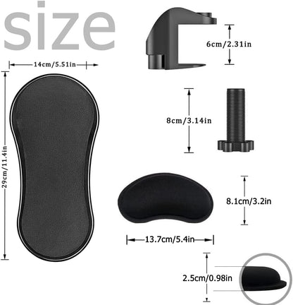 Armrest Support,Keyboard Wrist Rest Pad,with Mouse Wrist Cushion Support for Office Adjustable Wrist Rest Extender,Wrist Support Pads for Keyboard and Mouse Ergonomic Design Arm Rest Pad