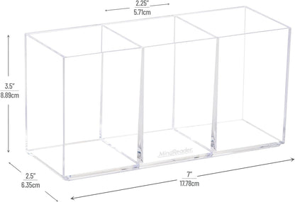 Mind Reader Paper Tray, Desktop Organizer, File Storage, Modern, Office, Acrylic, Clear