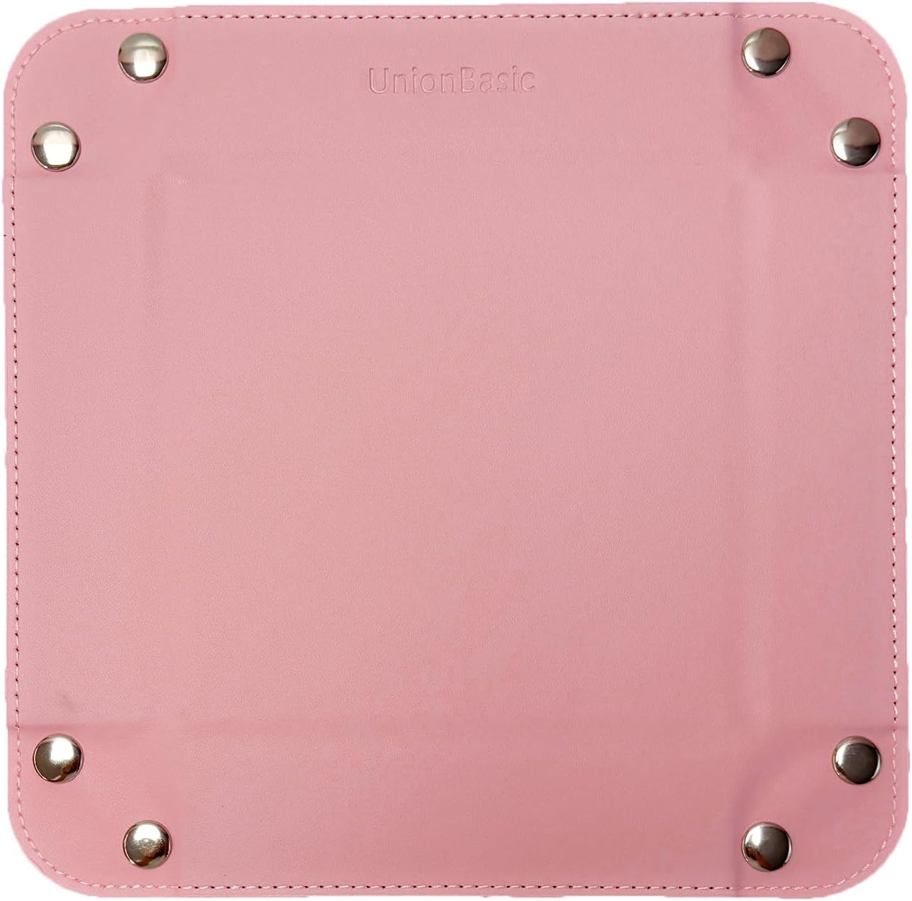 UnionBasic Medium Valet Tray, Jewelry Tray for Rings Watches Earrings, Entryway Catchall Caddy for Coins Keys Change, Nightstand Bedside Valet Holder, Trays for Electronic Gadgets, Candy Pink Plus - Colors B