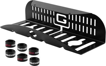 Gator Frameworks Metal Cable Management System - Mounts Under Desk for a Clutter Free Space with 1" Sapced Slots and (6) Cable Ties, (GFW-CBLMGM-MTL)