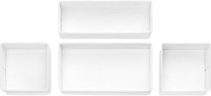 Whitmor 6283-9871 Set of 4-Crosshatch Gray Drawer Organizer