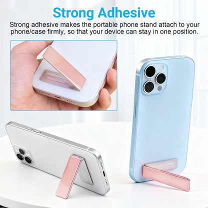 Cell Phone Kickstand 2Packs,Ultra-Thin Vertical and Horizontal Phone Stand for Desk,Adjustable Phone Holder Stand for Desk Compatible with iPhone,Samsung,Smartphones and More(Rose)
