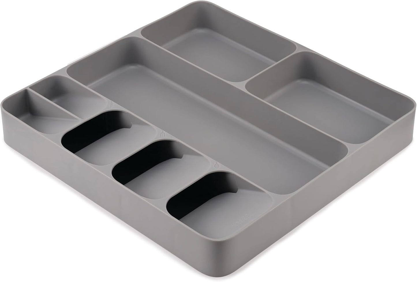 Joseph Joseph DrawerStore Compact Utensil Organizer For Kitchen Drawer Silverware, Flatware Tray, Small, Grey
