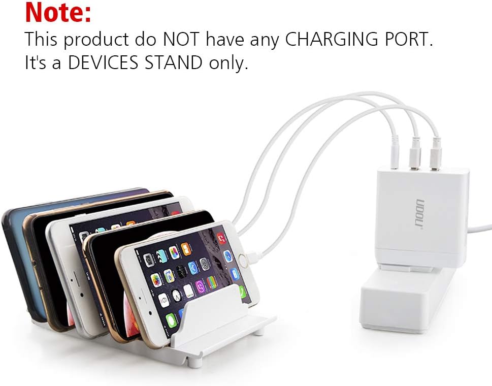 Adjustable Universal Multi Device Organizer Dock Stand Holder, Tablet Cell Phone Desktop Stand for iPhone Samsung Galaxy Google Nexus Kindle (Black)- No Charging Port
