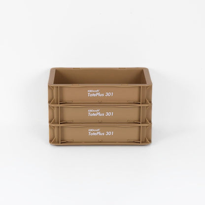 KBDcraft Stackable Storage Bin - Heavy-Duty Plastic Organizer Box and Tray with Straight Walls, small plastic bin totes for storage, 12"x8"x3", 0.5Gal, Green, 3 Pack