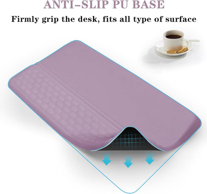 Computer Keyboard Stand Pad with Wrist Rest, Ergonomic Comfy Tilted Keyboard Stand Riser Holder Pad for Office Home (Black)