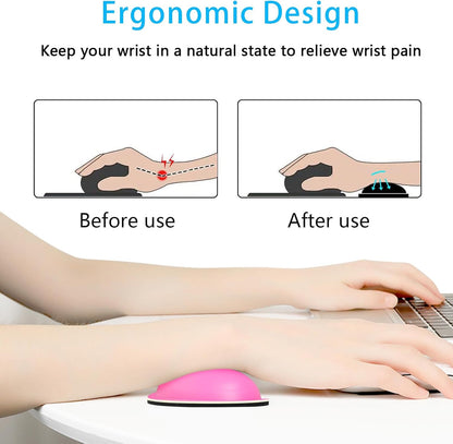 Dapesuom Keyboard Wrist Rest Set, Cute PU Leather Wrist Cushion for Computer Keyboard and Mousepad, Memory Foam Mouse Pad Rests Support with Non-Slip Base for Typing Pain Relief Laptop, Colonial White