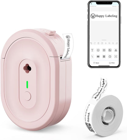 N12 Label Maker Machine with Tape, Portable Thermal Label Printer, Mini Labeler Wireless Bluetooth Label Makers for Home Office Kids Items